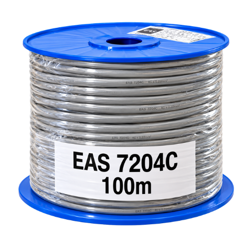 Electra 0.22mm² 4 Core Screened Data Cable, 100m Roll EAS7204C