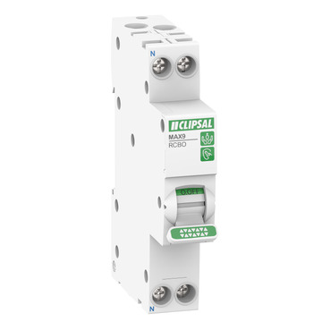 CLIPSAL MAX9 1P+N 25A RCBO 30mA TYPE A MX9R3125