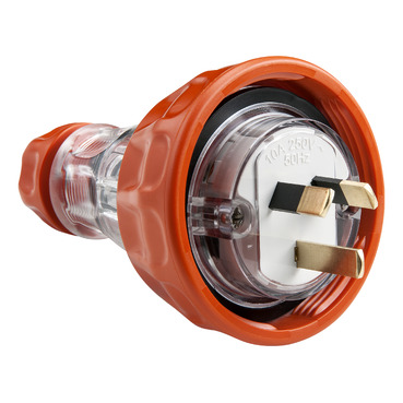 CLIPSAL EASY56 FLAT 3 PIN 10A MALE PLUG EY56P310