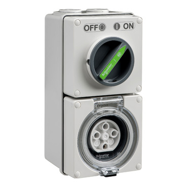 CLIPSAL EASY56 4 PIN 20A ROUND SWITCHED AND SOCKET EY56C420