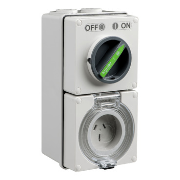 CLIPSAL EASY56 3 PIN 15A FLAT SWITCHED AND SOCKET EY56C315