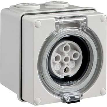 CLIPSAL EASY56 ROUND 5 PIN 10A SOCKET OUTLET EY56SO510