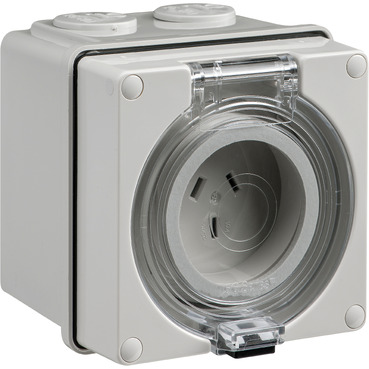 CLIPSAL EASY56 3 PIN FLAT 10A S0CKET OUTLET EY56SO310