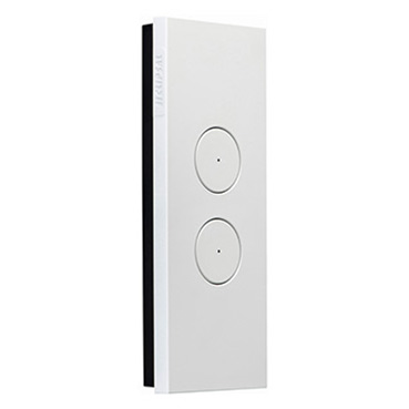 CLIPSAL SATURN ZEN WHITE 2 GANG ARCHITRAVE PUSHBUTTON LED SWITCH Z4062AL-ZW