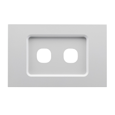 CLIPSAL SATURN ZEN WHITE 2 GANG GRID PLATE Z4032VH-ZW