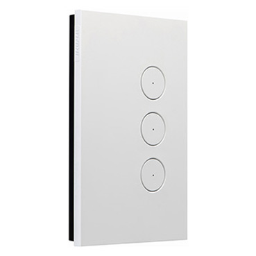 CLIPSAL SATURN ZEN WHITE 3 GANG PUSHBUTTON LED SWITCH Z4063PBL-ZW