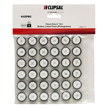 CLIPSAL SATURN ZEN BLACK 60PK BUTTON IDENTIFICATION CAP 60ZPBC-ZB