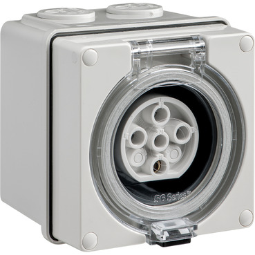 CLIPSAL EASY56 ROUND 5 PIN 20A SOCKET OUTLET EY56SO520