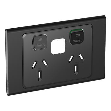 CLIPSAL ICONIC STYL SILVER SHADOW CONNECTED WISER SOCKET SKIN S3025CSC-SH