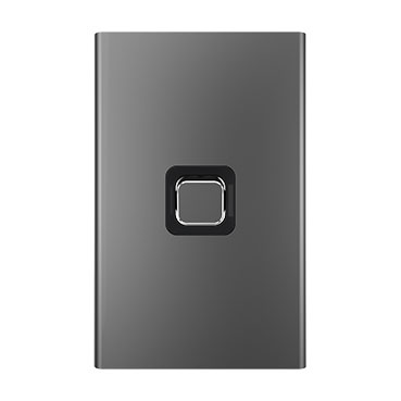 CLIPSAL ICONIC STYL SILVER SHADOW 1 GANG SKIN S3041C-SH