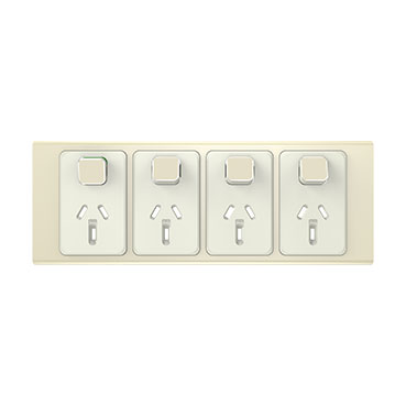 CLIPSAL ICONIC STYL CROWNE 10A QUAD POWERPOINT SKIN S3015/4C-CE