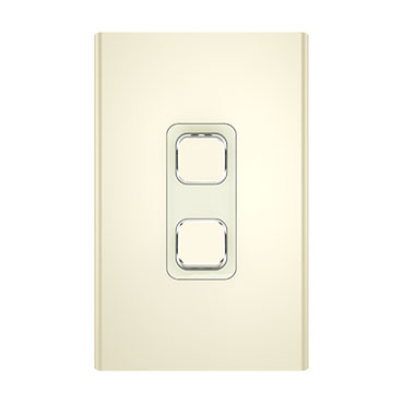CLIPSAL ICONIC STYL CROWNE 2 GANG SKIN S3042C-CE
