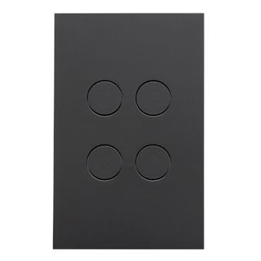 CLIPSAL SATURN ZEN BLACK 4 GANG PUSHBUTTON LED SWITCH Z4064PBL-ZB