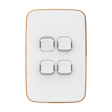 CLIPSAL ICONIC ESSENCE ARCTIC WHITE 4 GANG SKIN E3044C-AW