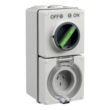 CLIPSAL EASY56 3 PIN 10A FLAT SWITCHED AND SOCKET EY56C310