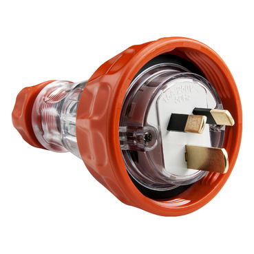 CLIPSAL EASY56 FLAT 3 PIN 15A MALE PLUG EY56P315