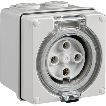 CLIPSAL EASY56 ROUND 4 PIN 32A SOCKET OUTLET EY56SO432