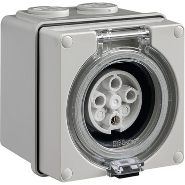 CLIPSAL EASY56 ROUND 4 PIN 10A SOCKET OUTLET EY56SO410