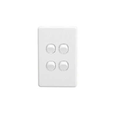 CLIPSAL CLASSIC C2000 4 GANG VERTICAL SWITCH C2034VA-WE