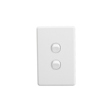 CLIPSAL CLASSIC C2000 2 GANG VERTICAL SWITCH C2032VA-WE