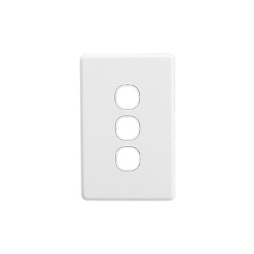 CLIPSAL CLASSIC C2000 SERIES 3 GANG GRID PLATE AND COVER C2033VH-WE