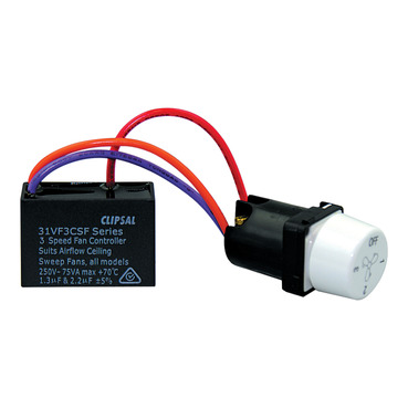 CLIPSAL 30 SERIES FAN SPEED CONTROLLER MECH 75VA 30CSFM-WE