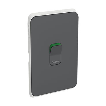 CLIPSAL ICONIC ANTHRACITE 45A COOKER SWITCH 3041-45C-AN