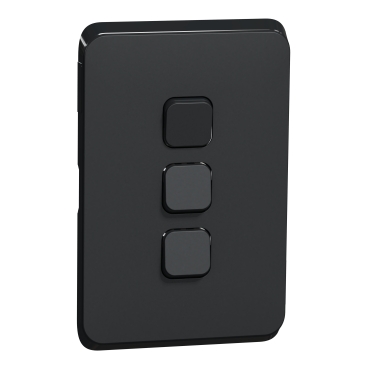 CLIPSAL ICONIC EXTRA BLACK 3 GANG SKIN 3043C-XB