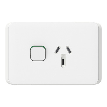 CLIPSAL ICONIC EXTRA WHITE 10A SINGLE POWERPOINT SKIN 3015C-XW
