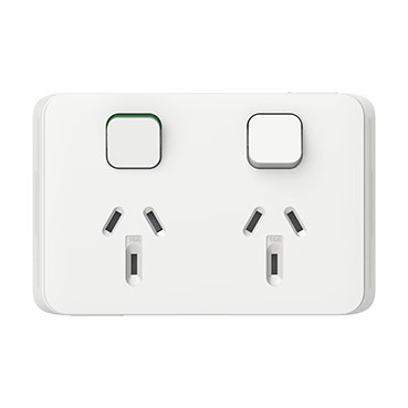CLIPSAL ICONIC 10A DOUBLE POWER POINT 3025-VW
