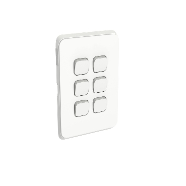 CLIPSAL ICONIC 6 GANG GRID PLATE 3046VH-VW