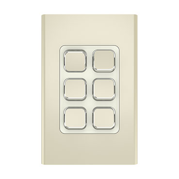 CLIPSAL ICONIC STYL CROWNE 6 GANG SKIN S3046C-CE