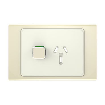 CLIPSAL ICONIC STYL CROWNE 10A SINGLE POWERPOINT SKIN S3015C-CE