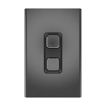 CLIPSAL ICONIC STYL SILVER SHADOW 45A COOKER SWITCH SKIN ONLY S3041/45C-SH