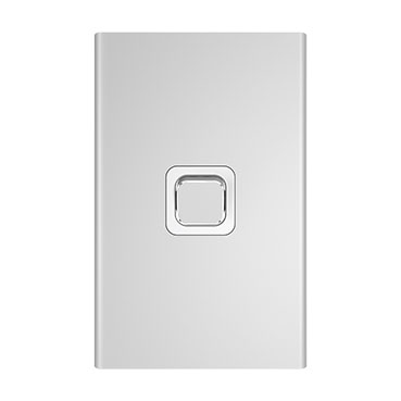 CLIPSAL ICONIC STYL SILVER 1 GANG SKIN S3041C-SV